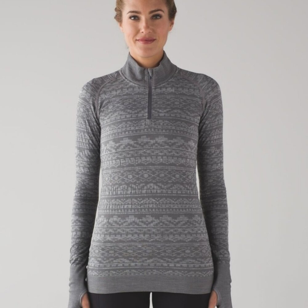 Lululemon Rest Less 1/4 Zip Heathered Slate